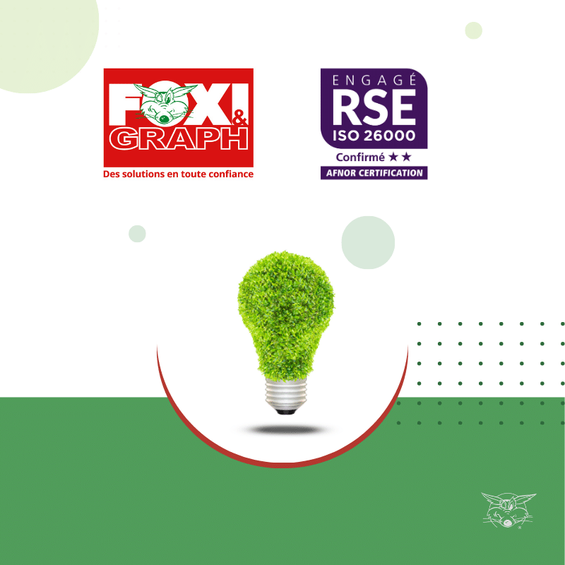 Logo Foxi Graph et logo RSE Iso 26000 confirmé